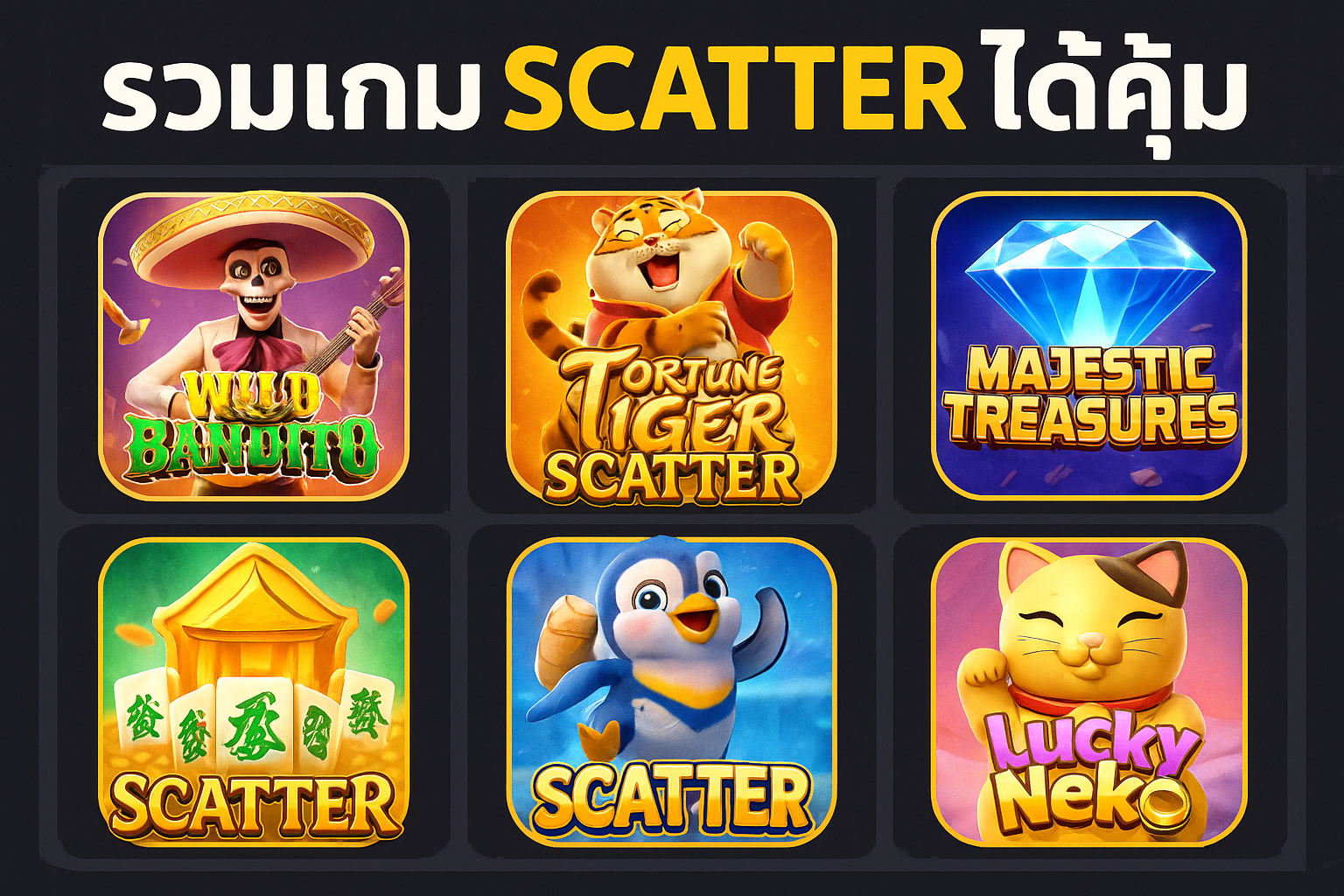 รวมเกม PG ที่ใช้ Scatter ได้คุ้ม