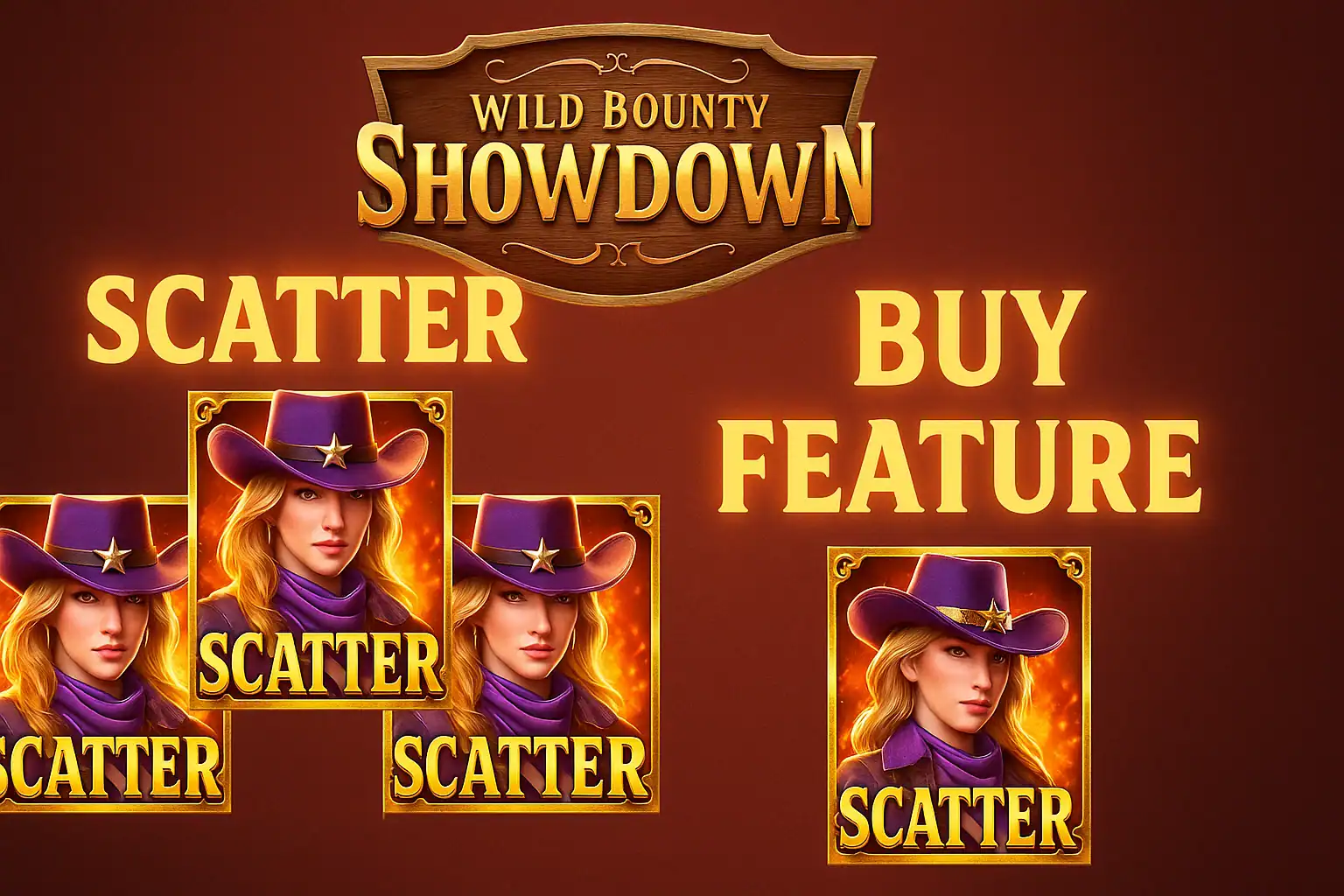 ตัวอย่างฟรีสปินและปุ่มซื้อฟีเจอร์ Wild Bounty Showdown